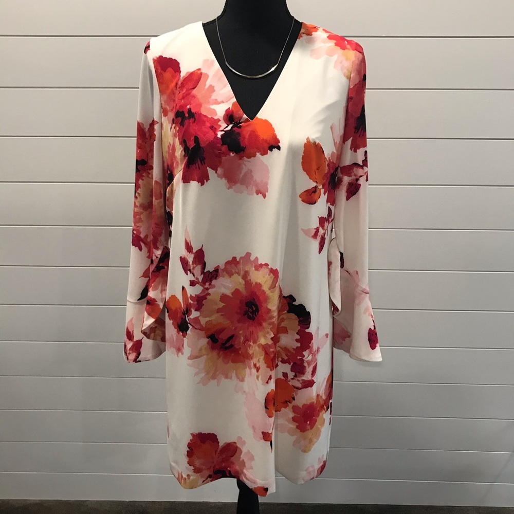 Calvin Klein Floral Sheath Dress - EUC